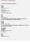 NLN PAX MATH EXAM  AND STUDY GUIDE BUNDLE QUESTIONS AND CORRECT ANSWERS GRADED A&plus;