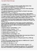 PAX MATH PRACTICE QUESTIONS AND ANSWERS GRADED A&plus;