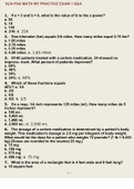 NLN-PAX MATH MY PRACTICE EXAM 1 QUESTIONS AND ANSWERS GRADED A&plus;