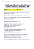Modeling and Simulation(M&S) Module quizzes 1-7 Merged_ Complete Q&A.