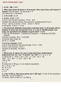 MATH PROBLEMS 1 QUESTIONS AND ANSWERS GRADED A&plus;
