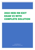 2022 HESI RN EXIT  EXAM WITH  COMPLETE SOLUTION