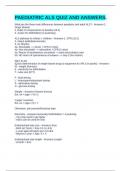 PAEDIATRIC ALS QUIZ AND ANSWERS