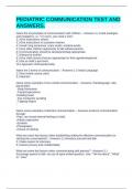 PEDIATRIC COMMUNICATION TEST AND ANSWERS&period;