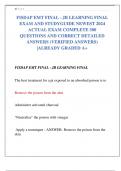 FISDAP EMT FINAL - JB LEARNING FINAL  EXAM AND STUDYGUIDE NEWEST 2024  ACTUAL EXAM COMPLETE 300  QUESTIONS AND CORRECT DETAILED  ANSWERS &lpar;VERIFIED ANSWERS&rpar;  &vert;ALREADY GRADED A&plus;