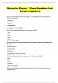 Network&plus; Chapter 7 Exam Questions And Accurate Answers 