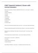 CSET Spanish Subtest 2 Exam with correct answers