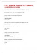 CSET SPANISH SUBTEST V EXAM WITH CORRECT ANSWERS