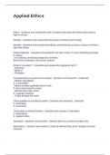 Applied Ethics Exam of Questions and Correct Answers