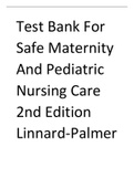 Test Bank Safe Maternity And Pediatric Nursing Care 2nd Ed Palmer