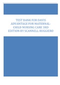 Scannell Ruggiero, Test Bank for Davis Advantage for Maternal-Child Nursing Care 3rd Edition