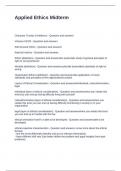Applied Ethics Midterm Exam Questions and Answers