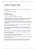 Chapter 1 applied ethics Exam Questions and Answers
