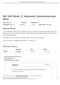 NR-509 Week 3 Midweek Comprehension QUIZ (100% correct answers)