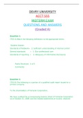 ACCT 555 MIDTERM EXAM QUESTIONS AND ANSWERS (Graded A)