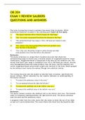OB 204 EXAM 1 REVIEW SAUDERS QUESTIONS AND ANSWERS