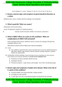 NURS 2063 Rasmussen College Essentials of Pathophysiology &ndash; Exam  Review Sheet Questions And Answers