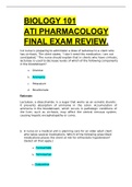 BIOLOGY 101 ATI PHARMACOLOGY FINAL EXAM REVIEW