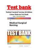 Test Bank Medical-Surgical Nursing 7th Edition by Linton ISBN:978-0323554596|Chapter 1-63 |Complete Guide A+