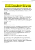 AAPC CPC Practice Questions &vert; 231 Questions with 100&percnt; Correct Answers &vert; Latest &vert; 49 Pages