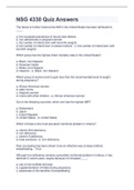 NSG 4330 Complex Quiz Exam &lpar;Questions and Answers&rpar; Latest 2022&sol;2023 - Verified