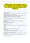 ISM3004 Exam 1 &lpar;Scavenger Hunt 1-3&rpar; ALL ANSWERS 100&percnt; CORRECT SPRING FALL-2023&sol;24 EDITION GUARANTEED GRADE A&plus;