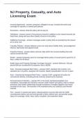 NJ Property&comma; Casualty&comma; and Auto Licensing Exam Questions and Answers 2024