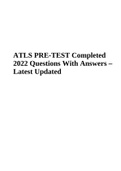 ATLS PRE-TEST Completed 2022 Questions With Answers – Latest Updated