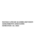 MAT2611 LINEAR ALGEBRA REVISION ASSIGNMENTS AND EXAMS SEMESTER 1 & 2 2022.