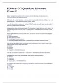 Edelman CCI Questions &Answers Correct&excl;&excl;