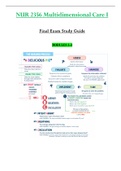 Final Exam Study Guide - NUR2356 / NUR 2356 (Latest 2022 / 2023) : Multidimensional Care I / MDC 1 - Rasmussen