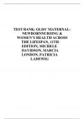 Test Bank For Olds Maternal-Newborn Nursing & Women&rsquo;s Health Across the Lifespan 11th Edition Patricia Ladewig &vert;all chapters &vert; Complete Solution &vert;Guide A&plus;&period;
