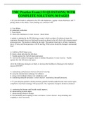 Mechanical Ventilation|QUESTIONS| WITH COMPLETE SOLUTION| 30 PAGES