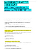 2021&sol;2022 HESI RN EXIT EXAM V3 FULL 160 QUESTIONS AND ANSWERS&period;&period;CERTIFIED
