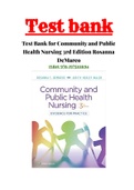 Test Bank for Community and Public Health Nursing 3rd Edition Rosanna DeMarco &vert;ISBN&colon;978-1975111694&vert;Chapter 1-25 With Rationals &vert;Complete Guide A&plus;