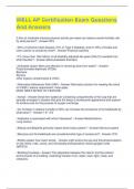 WELL AP Certification Exam Questions And Answers