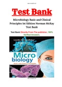Microbiology Basic and Clinical Principles 1st Edition Norman McKay Test Bank