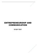 Enterpreneurship and communication