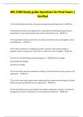 BPL 5100 Study guide Questions for Final Exam &vert; Verified