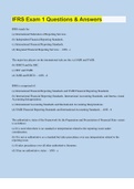 IFRS Exam 1 Questions & Answers &vert; with 100&percnt; Correct Answers &vert; Verified