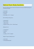 National Exam Study Questions &vert; 450 Questions with 100&percnt; Correct Answers &vert; 126 Pages
