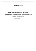 Test Bank for The Economics of Money, Banking, and Financial Markets, 8th Canadian Edition by Mishkin