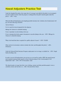 Hawaii Adjusters Practice Test &vert; 60 Questions with 100&percnt; Correct Answers