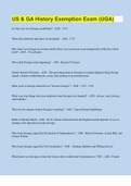US & GA History Exemption Exam &lpar;UGA&rpar; &vert; 115 Questions with 100&percnt; Correct Answers