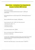Mayo Clinic &ndash; Arrhythmia Test &vert;Questions & Answers Verified 100&percnt; Correc