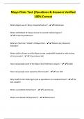 Mayo Clinic Test &vert;Questions & Answers Verified 100&percnt; Correct