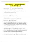 Mayo Clinic Test 2 &vert;Questions & Answers Verified 100&percnt; Correct