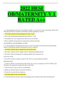 2022 HESI OB&sol;MATERNITY V 1 RATED A&plus;&plus;