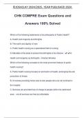 CHN COMPRE Exam Questions and Answers 100&percnt; Solved