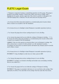 FLETC Legal Exam &vert; 135 Questions with 100&percnt; Correct Answers &vert; Updated & Verified &vert; 115 Pages
